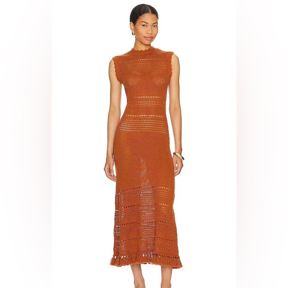 Misa Amanda Orange Sleeveless Knit‎ Dress size XS